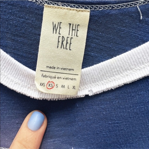 Free People🦋We the Free Friday Fever Patchwork Top Bell Sleeve - Picture 7 of 8